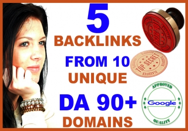 Rank On Google - 5 High DA 90+ Profile Backlinks From 5 Unique Domains