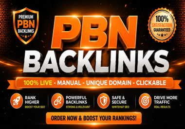 Get 100 PBN Backlinks from DA 50+ Unique Domains
