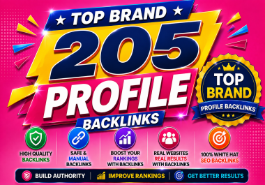 Get higher ranking on Google with high DA/PA 205 Premium Profile Backlinks