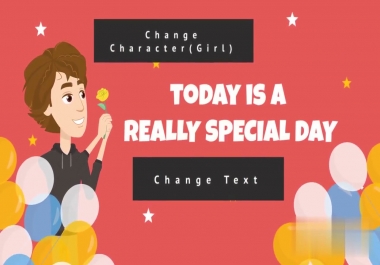 I will make animated happy birthday or anniversary video