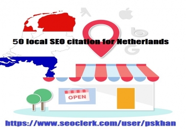 50 local SEO citation for Netherlands