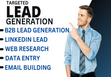 I will do b2b lead generation and data entry professionally