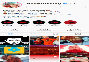 Verified IG Shoutout to 23.7k music and fashion fans