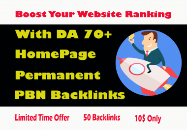 Biggest manually Created 100 Permanent DA 50-70+ homepage PBN backlinks To Boost Website Ranking