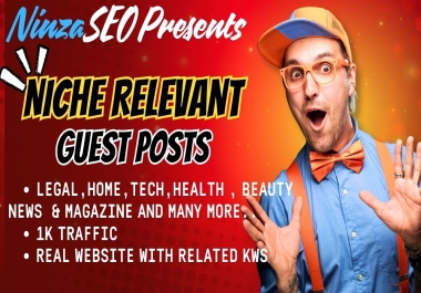 I will do SEO backlinks with expert blogger outreach on High Traffic Real Websites