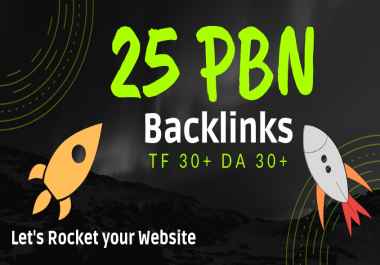 Build 25 High PR PA DA TF CF 40+ to 15,  Homepage PBN Quality Backlinks