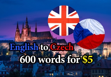 Professional English Czech translation by a native speaker
