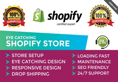 I will build a high converting shopify website or shopify dropshopping store with winning products
