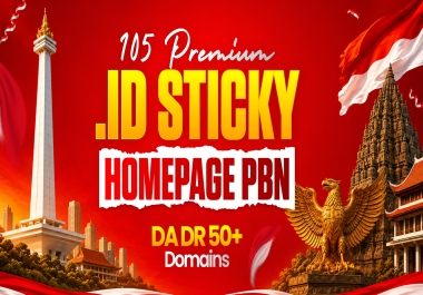 Get 105 Premium. ID Sticky Homepage PBN Posts with DA50+ & DR50+ Fast Ranking on Google