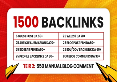Exclusive 1500 Authority Contextual PBNs,  GUEST POST,  BlogComments,  Sidebar Links for Google Ranking