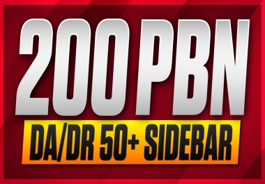 Powerful 200 PBN DA/DR 50+ blogroll/Sidebar Homepage Backlinks