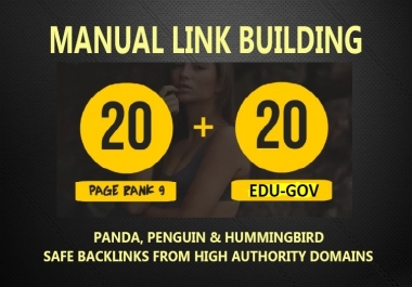 20 Pr9 Authority Backlinks + 20 Edu - Gov High da Backlinks - Skyrocket Your Google Ranking