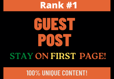 Write and Publish 10 Guest Blog Post on high authority domain with unique content