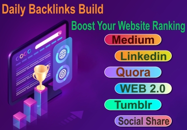 30 Days Drip Feed SEO Backlinks-Daily Backlinks Build-Boost Your Website Ranking