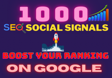 Manually Provide 1000 Website Promotion SEO Social Signals