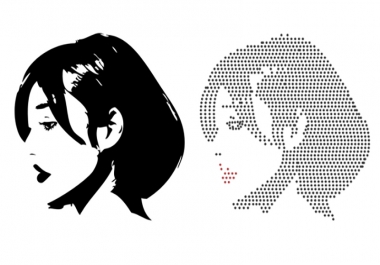 I will convert photo,  text,  logo to rhinestone templates