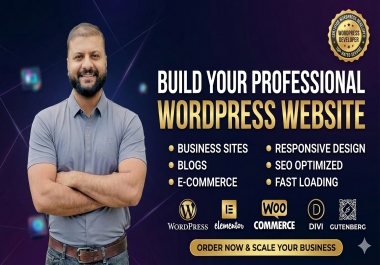 I will build a professional,  responsive,  and SEO friendly WordPress website