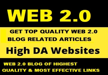 Build 50 web 2.0 blog of Highest Quality & Most Effective Links