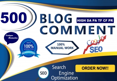 I Will Manually Provide 150 DoFollow Blog Comment Backlink High Authority