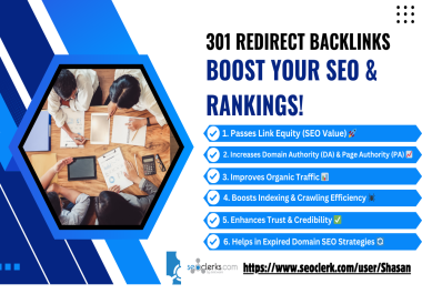 Boost Your SEO with Powerful 301 Redirect Backlinks from High Authority Domains