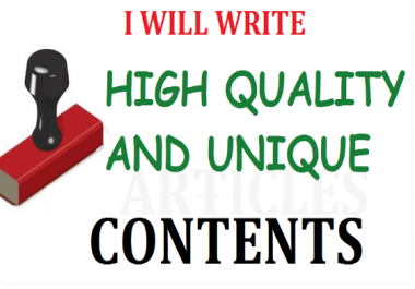 I will write Unique Articles/Contents for your Site or Blog Offline too. SEO Friendly Pro Writer