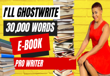 I will ghost write you a book in any genre. Ghostwriter Service