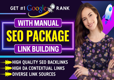 Elite SEO backlinks service package with 300 high da link building