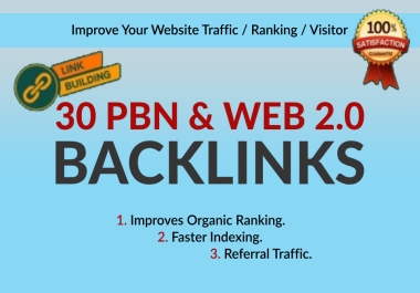 I Will Create 30+ PBN Backlinks & Web 2.0 Backlinks For Google Ranking