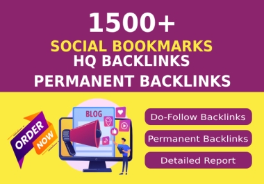 I Well Do 1500+ HQ Social Bookmarks PBN Backlinks For Google Ranking