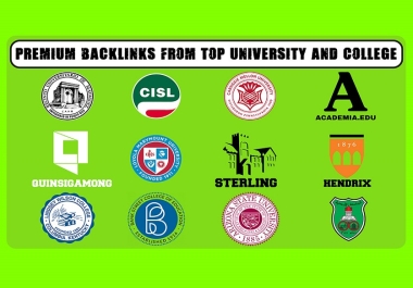 Create Quality 10 World Top University edu site unique article posting with quality Backlinks