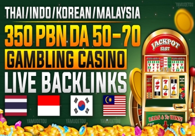 Thailand/Indonesian/Korean/Malaysia Language 350 PBN DA 50 to 70 Gambling Casino poker Live