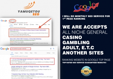 I Will Do Monthly SEO Service For TOP Ranking Result