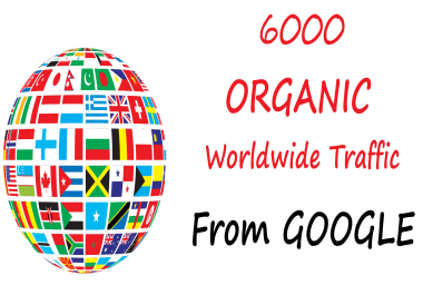 Will send 6000 ORGANIC Worldwide Traffic From GOOGLE
