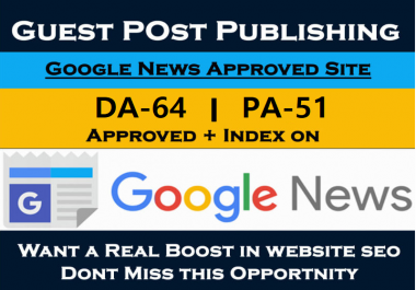 Wite and publish guest post on us google news approved blog Usupdates. com