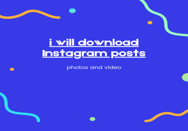 download scrap IG posts photos and videos