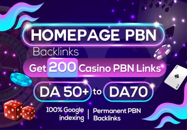Rank Your Website On Google With 200 Homepage PBN Backlinks DA50+ to DA70