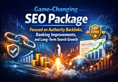 Game-Changing SEO Package Focused on Authority Backlinks Ranking Improvements,  and Long-Term Search