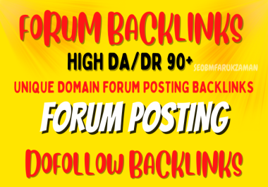 30 Manual Forum Posting Dofollow Backlinks,  DA/DR 50+