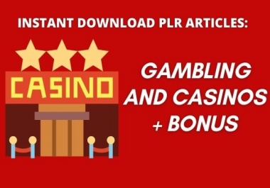 I will provide 1400 PLR article of gambling and casinos niche with bonus