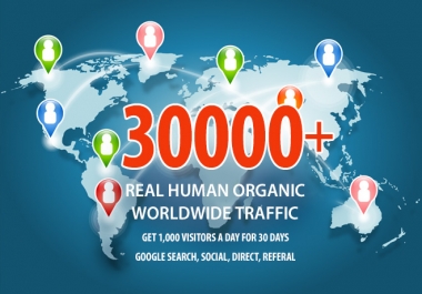 Get 30,000 Real Human Worldwide Traffic for 30 Days