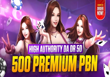 500 Premium PBN Backlinks DR or DA 50 Plus Homepage and Dofollow Links