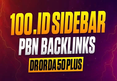 100 Premium DA OR DR 50+ id Sidebar Blogroll Homepage Backlinks
