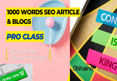 1000 words manually written unique and SEO oriented article