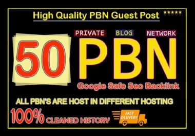Classic 50 High Metrics Unique Domain PBN contextual Permanent backlinks