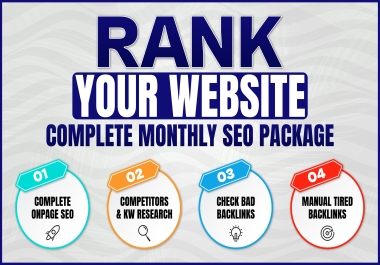 2k24 - Rank Your Website With My Complete Monthly Seo Service