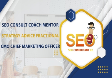 SEO consult coach mentor strategy advice fractional cmo chief marketing officer