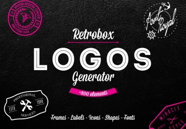 Logo generator PACK 800+ icons and elements