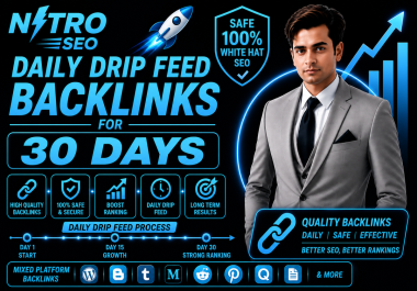 NITRO SEO Daily Drip Feed Backlinks for 30 Days