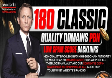 Build 180 Powerfull PBN Unique Theme fresh ip's high DA and low Spam Sites