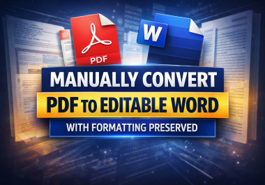 I will manually convert PDF to editable Word with formatting preserved